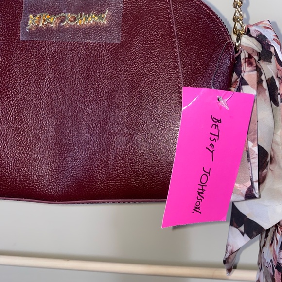 Burgundy Betsy Johnson Purse - Picture 2 of 4